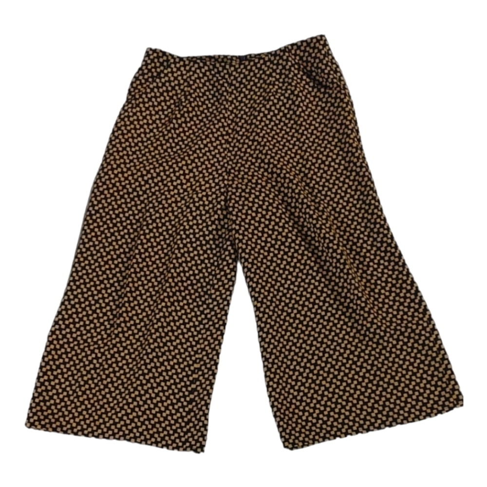 Ladies Fashion Square Pant Drapery Waist Zip